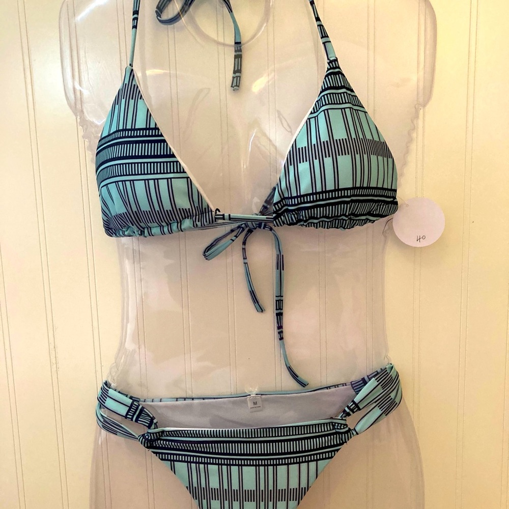 Black/light blue women’s bikini!